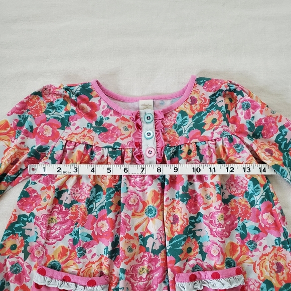 Matilda Jane Floral Polka Dot Pink Kids Nightgown Dress Pajamas PJs Kids 6 - Picture 5 of 8